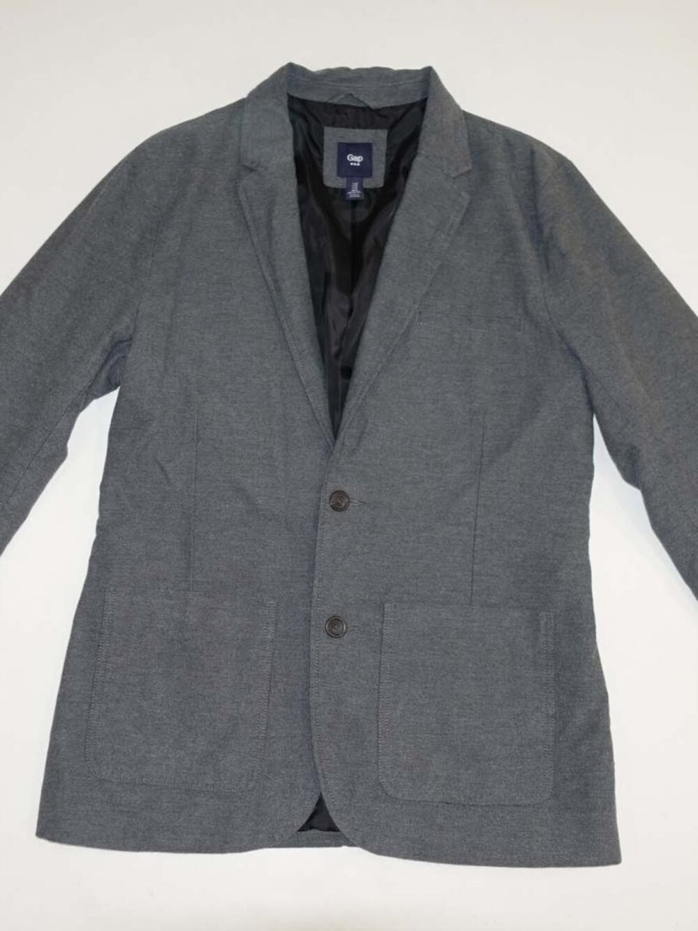 Gap Men's 2 Button Blazer Size Medium / 38 Regular Medium Gray Cotton Jacket 38R